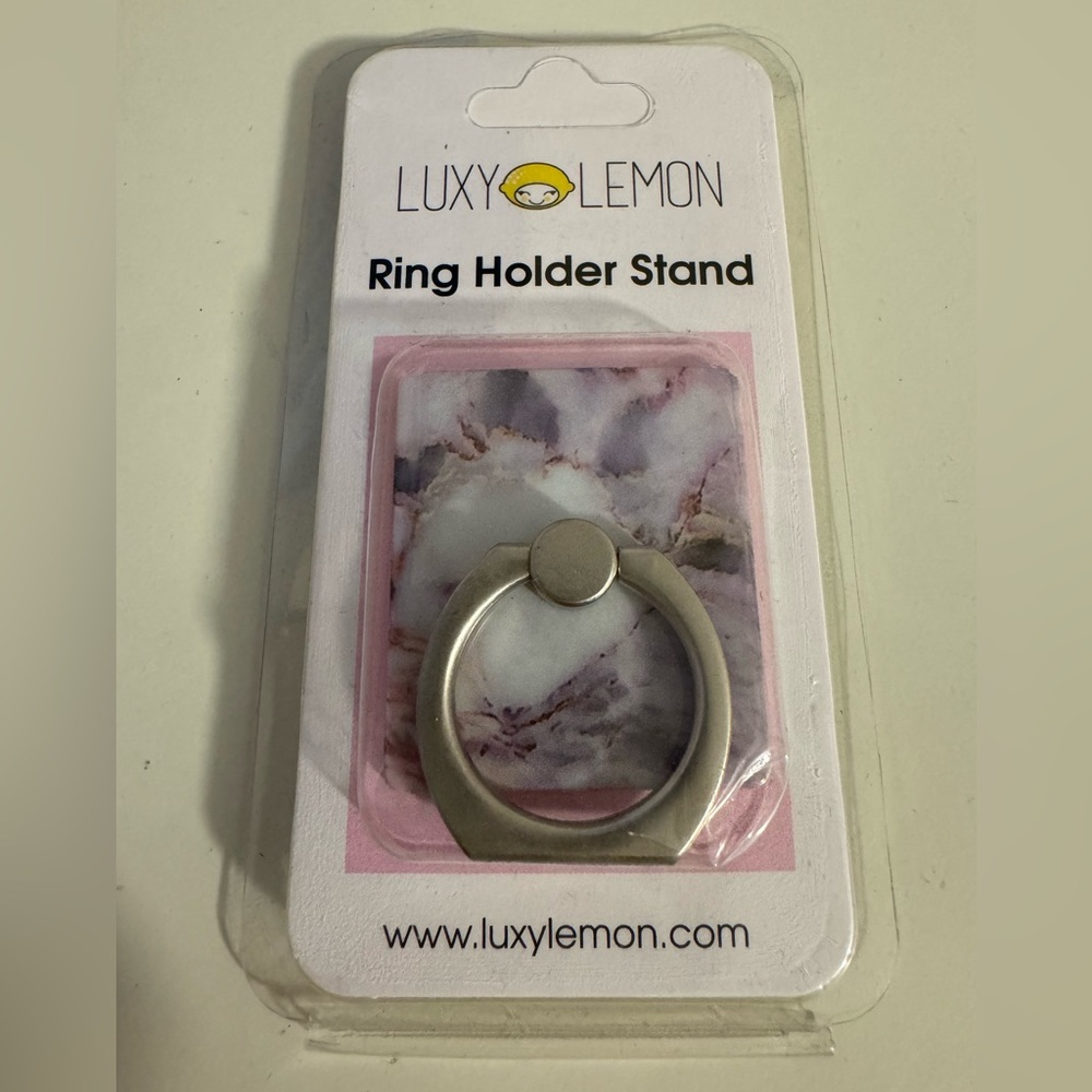 Luxy Lemon ring holder stand for cell phone.